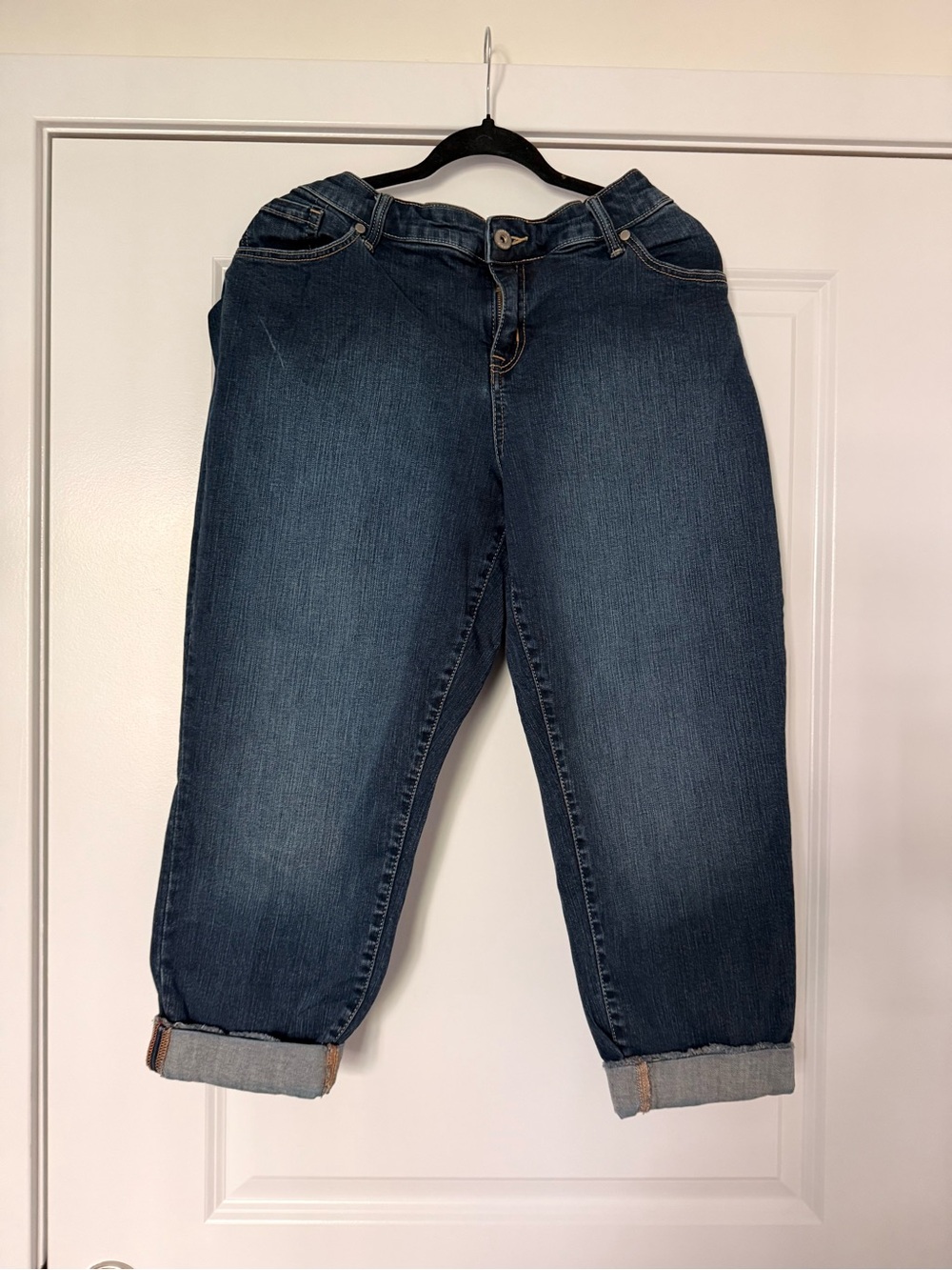torrid Dark Wash Boyfriend Jeans with Rolled Cuffs